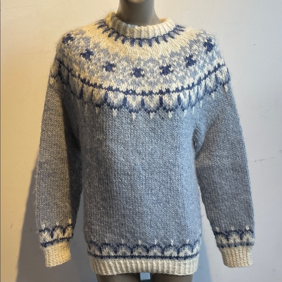 Vintage Sweaters - Vintage hand knit lopi fair isle sweater